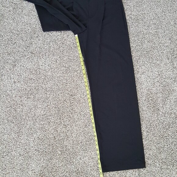 ALO Yoga Mid Rise Showdown Trouser Pant Black XS Straight Wide Leg Hip Cut Outs - Picture 9 of 17